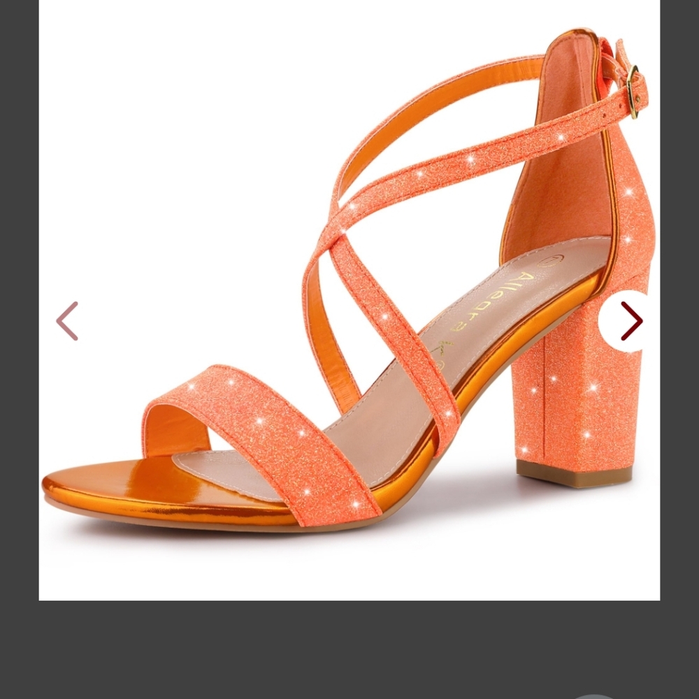 Allegra K Cross Strap Heels